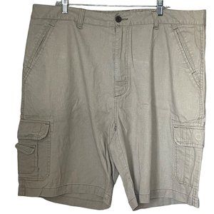 Paradise Collection Linen/Cotton Blend Khaki/Tan Cargo Shorts Size 42 Summer